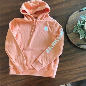 Carhartt Coral Hoodie with Logo Sleeve